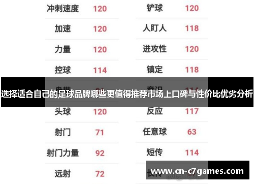 选择适合自己的足球品牌哪些更值得推荐市场上口碑与性价比优劣分析